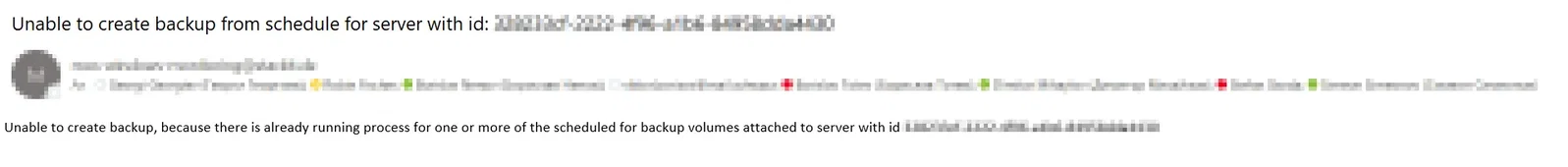 A screenshot showing the described email