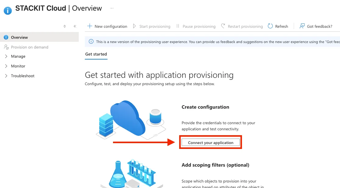 Example view in Microsoft Entra ID